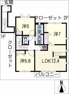 Villa M B棟【2階】の間取り
