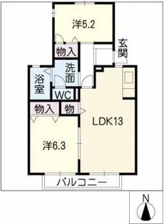 ガーデンハイムB棟【1階】の間取り