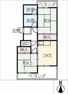 稲駅マンション【3階】の間取り