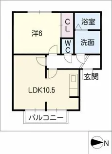 ハイライフ幸田【1階】の間取り
