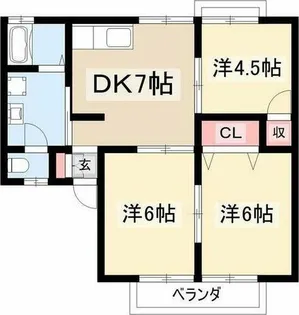 リエス吉津B【2階】の間取り