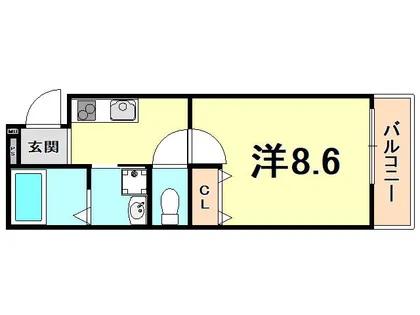 フジパレス西宮北口3番館【3階】の間取り
