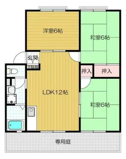 パークヒル枚方 C【1階】の間取り