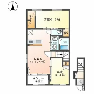 シャトー ルボア【2階】の間取り