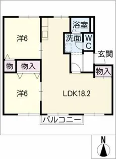 グリーンパーク根川B【1階】の間取り