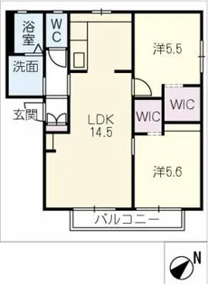 ヴィヴレワイ【2階】の間取り
