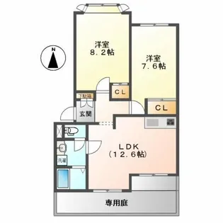 ベルソフィア【1階】の間取り