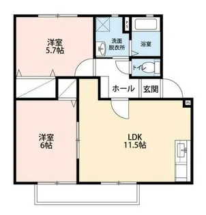 コーラルコート1号館【1階】の間取り