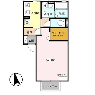 サルドセジュール2番館 (野洲市行畑)【2階】の間取り