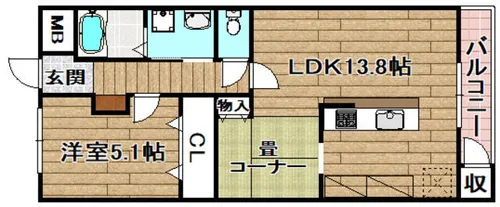 森田マンションA棟【3階】の間取り