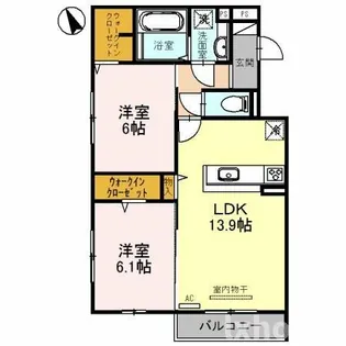 セジュール ド ソレイユ【3階】の間取り