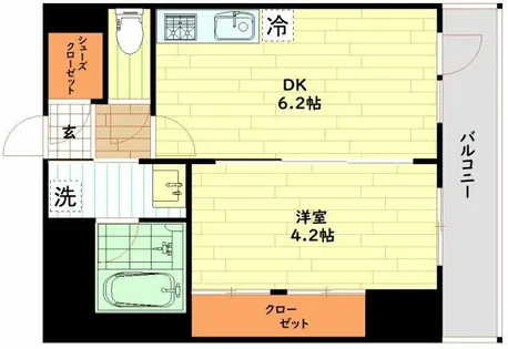 エステムコート大阪福島Ⅱレイヤー【7階】の間取り