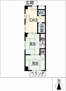 ロワール石川橋【3階】の間取り