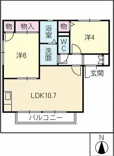 クープレットにしの台C棟【2階】の間取り