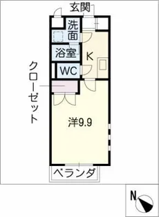 ベルコリーヌ越戸【3階】の間取り