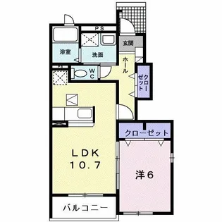 レインボーヒルズⅢ【1階】の間取り