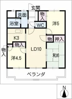 プラバフォー城西【3階】の間取り