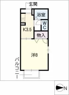 スカイコート佐脇原【2階】の間取り