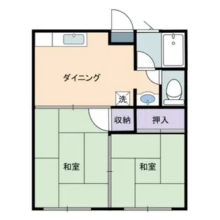 名島荘【201号室】の間取り