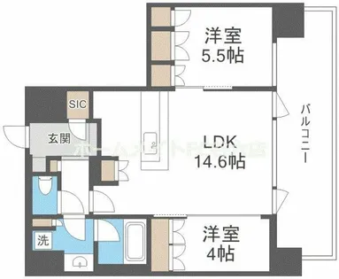 Noire北堀江【5階】の間取り