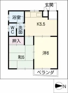 加福ハイツⅢ【1階】の間取り