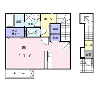 ルーステララ【203号室】の間取り