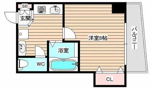 ヴィクトワール福島【4階】の間取り