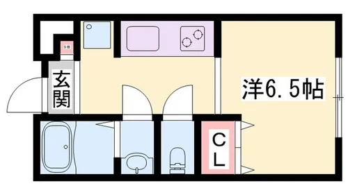 ネストプラス浜田【1-D号室】の間取り