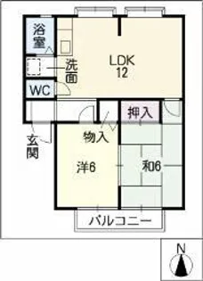 ドミール白沢 A【201号室】の間取り
