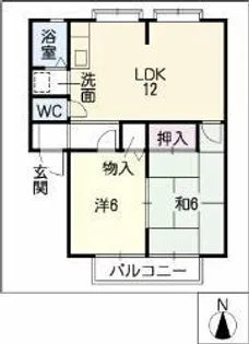 ドミール白沢 A【201号室】の間取り