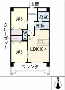 上高畑コーポ丸万【5階】の間取り