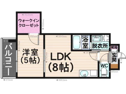 ベルパーク2【508号室】の間取り