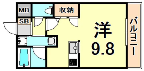 エルスタンザ伊丹【1階】の間取り