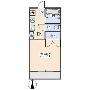 ラセーヌ柴田【1H号室】の間取り