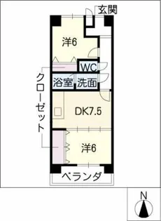 ベルウッド名駅【5階】の間取り