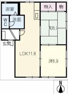 フレグランス小針 A棟【1階】の間取り