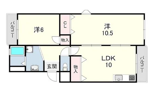メゾン大津和【1階】の間取り