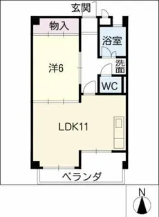 高砂コーポラス【1階】の間取り