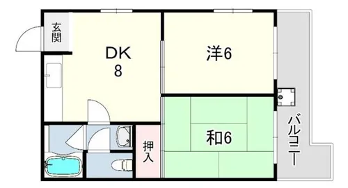 サンフローレ千代ヶ丘【2階】の間取り