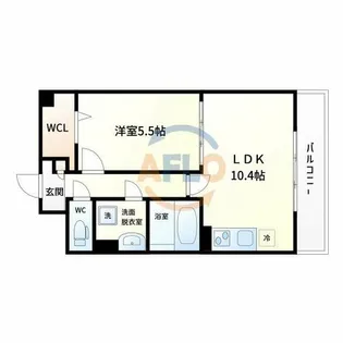プレーヌうりわり【2階】の間取り