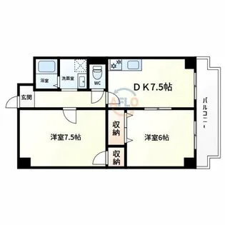 クラウド大峰【5階】の間取り