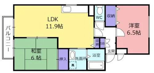 ステーブル八番【2階】の間取り