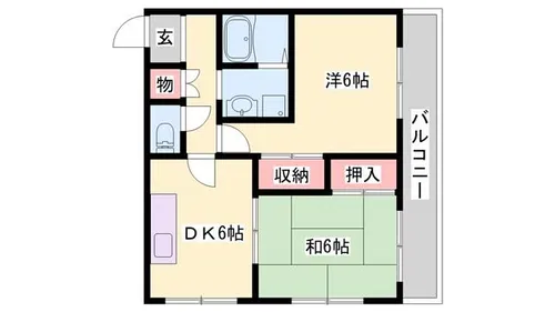 ロイヤルコーポ白浜【5階】の間取り