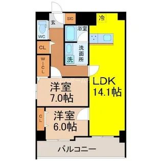 ロイヤルカーサ千種(チクサ)【5階】の間取り