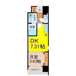プレイズシード車道スクエア【12階】の間取り