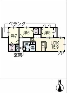 Bell Trees 藤ヶ丘【2階】の間取り