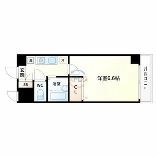 おおきに新大阪駅前サニーアパートメント【9階】の間取り