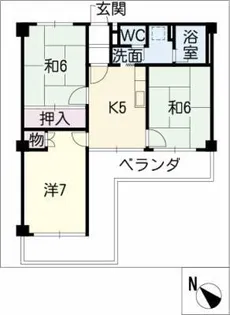 宝藤ヶ丘ハイツ503号室【5階】の間取り