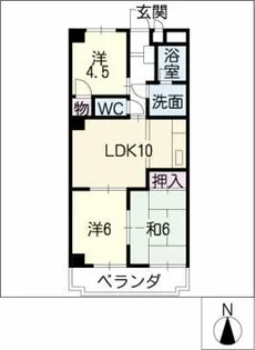 シャンボール近藤【2階】の間取り