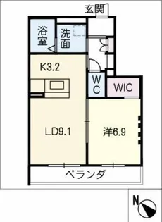 ルミエヴィータ【1階】の間取り